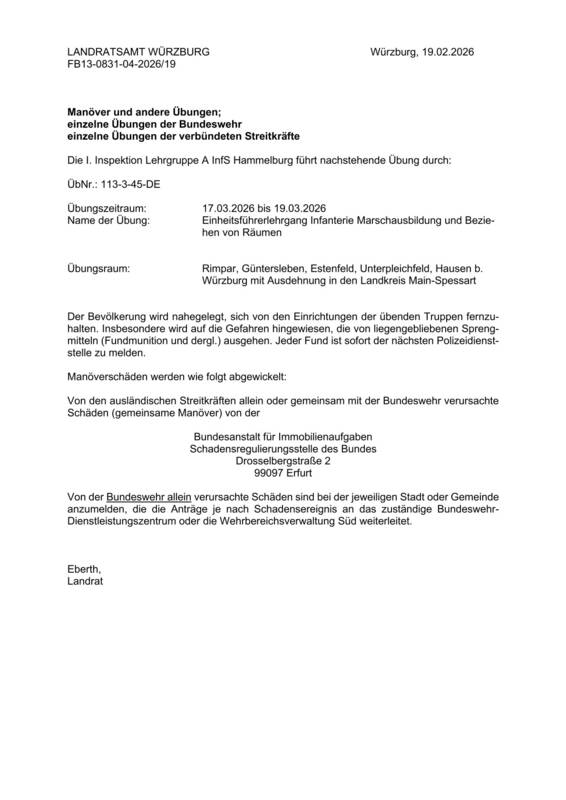 Manöver 1703 Estenfeld